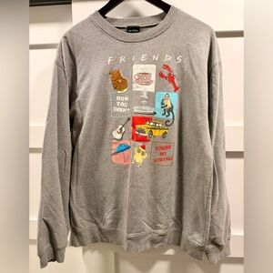FRIENDS Crewneck Sweater with Colorful Graphics